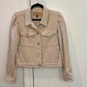 BLANKNYC Beige Jacket With Puff Sleeves